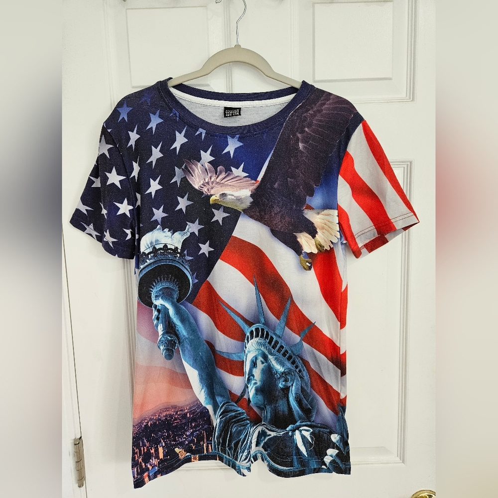 American Flag Graphic T-Shirt Adult M